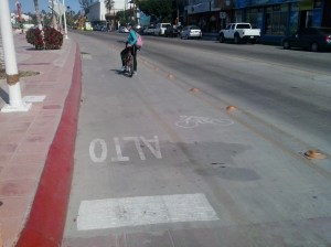 Het fietspad in La Paz